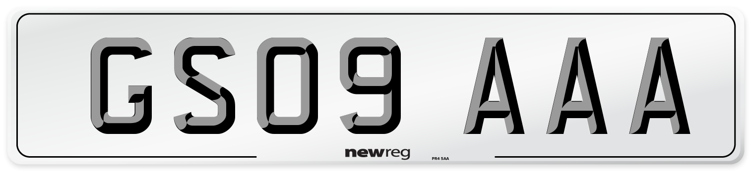 GS09 AAA Number Plate from New Reg
